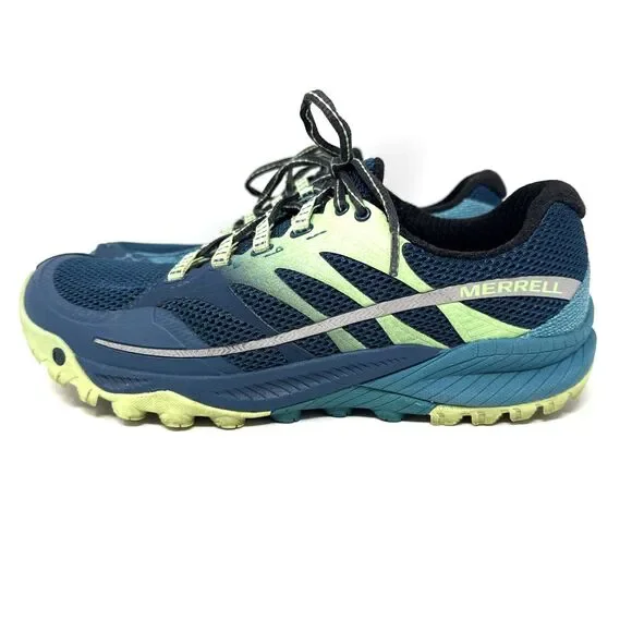 Merrell All Out Charge Trail Running Shoes Womens Sz 9.5 HyperWrap360 Blue Green - Picture 3 of 14